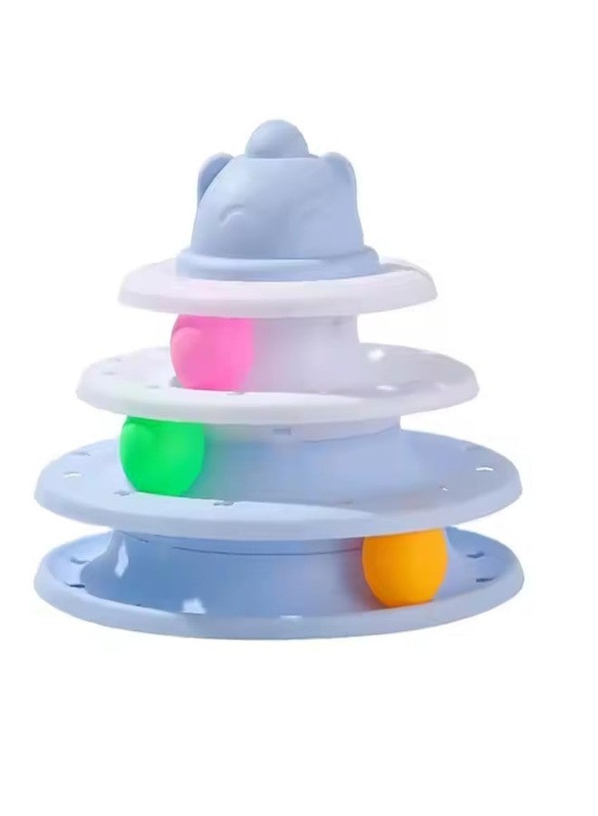 KittuPet Pet Interactive Movement Toys Cat Toy Roller 3 Layers Roller Exercise Tracks Tower Interactive Cat Toy Ball - Image 1